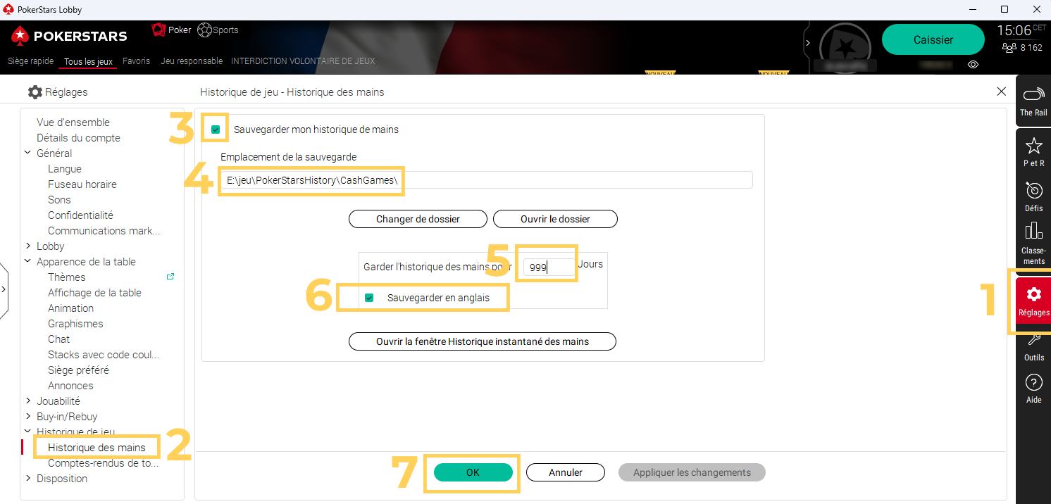 Configuração do PokerStars