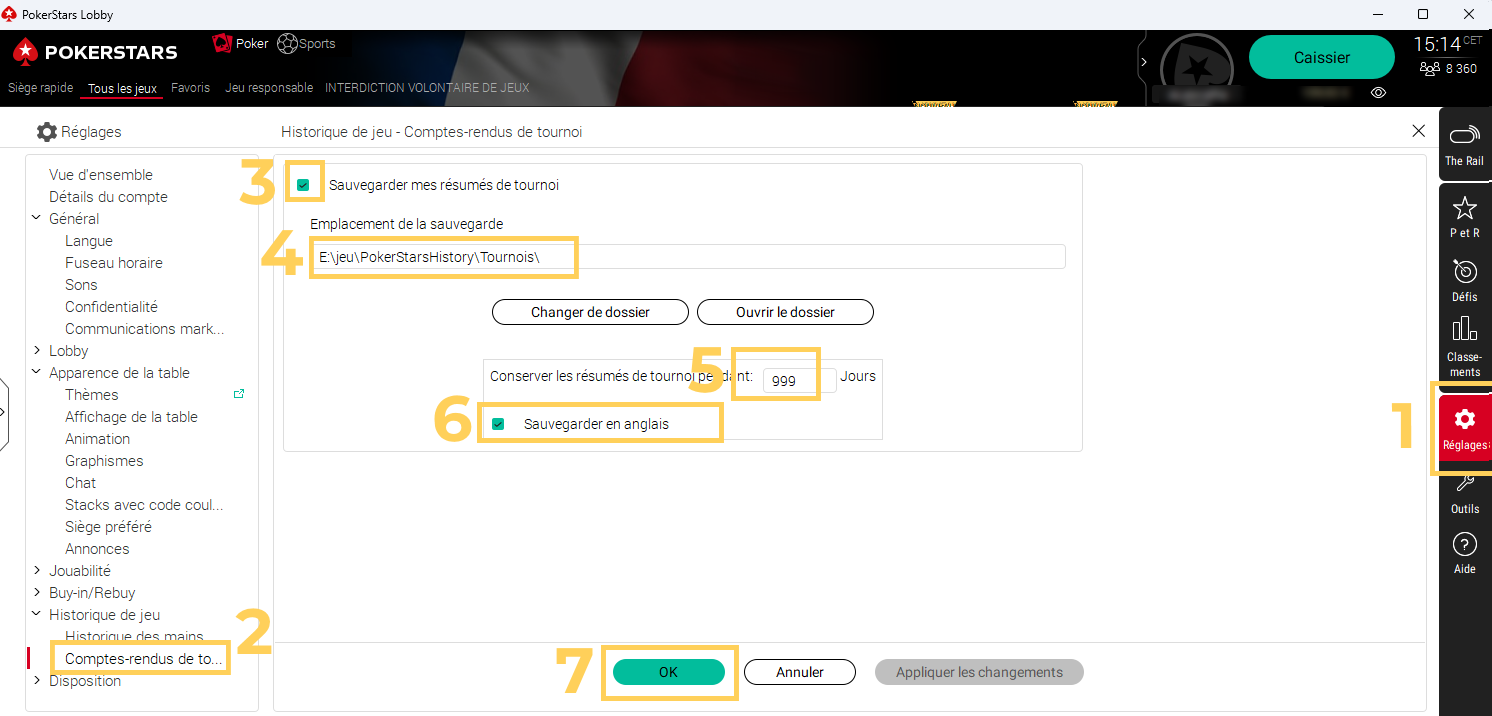 Configuração do PokerStars